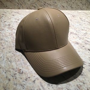 Faux Leather Baseball Cap: NWOT